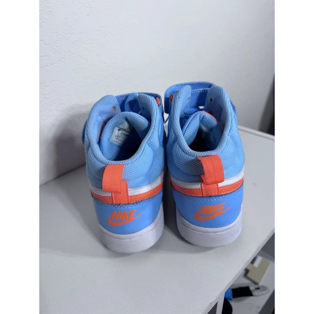 Nike HF4791-407‎ High Top Sneakers Blue White Orange Youth 6.5Y Athletic Shoes